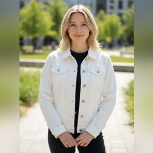 Chico's White Jean Jacket